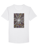 Halloween Emoji Spiderweb Tricou mânecă scurtă guler larg Bărbat Skater