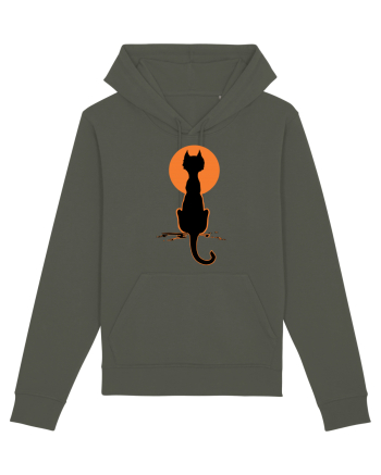 Halloween Moon Cat Khaki