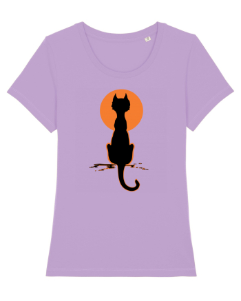 Halloween Moon Cat Lavender Dawn