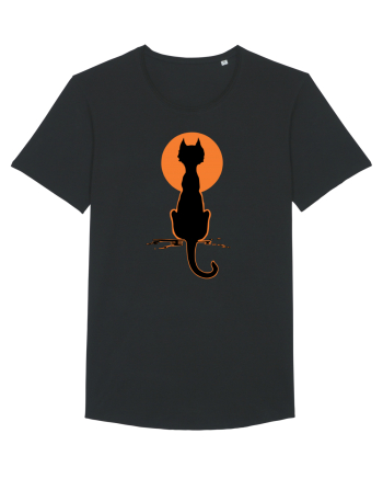 Halloween Moon Cat Black