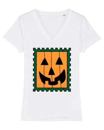 Halloween Stamp Face White