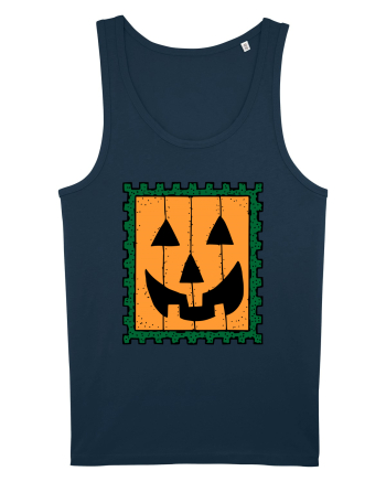 Halloween Stamp Face Navy