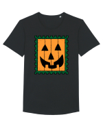 Halloween Stamp Face Tricou mânecă scurtă guler larg Bărbat Skater
