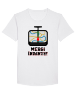 MERGI INAINTE! Tricou mânecă scurtă guler larg Bărbat Skater