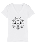 LIFTING Tricou mânecă scurtă guler V Damă Evoker