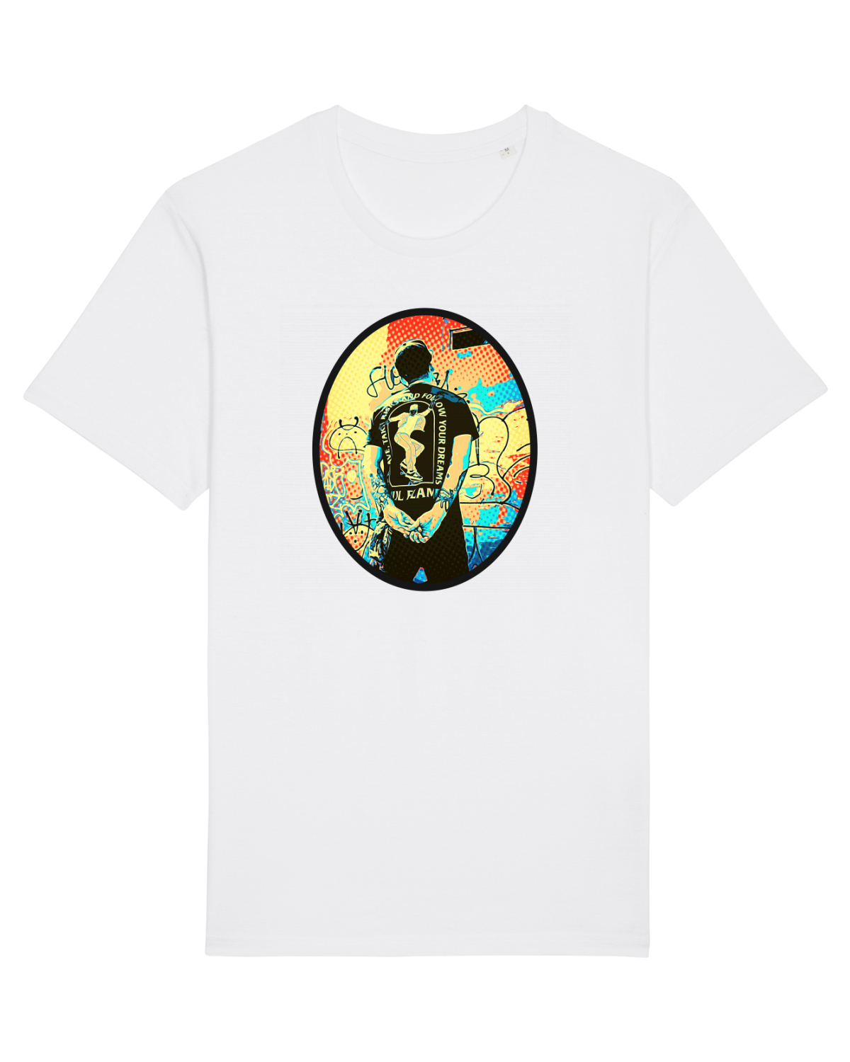 Tricou mânecă scurtă Unisex Rocker White