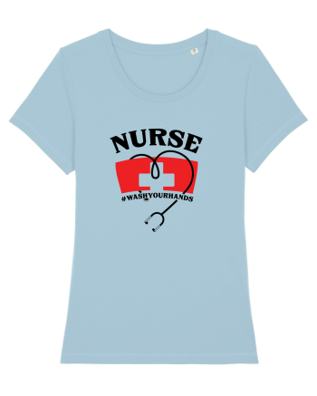 Nurse Wash your hands Sky Blue