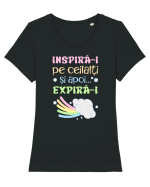 Inspira-i pe ceilalti Tricou mânecă scurtă guler larg fitted Damă Expresser