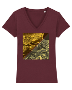Trendster Tricou mânecă scurtă guler V Damă Evoker