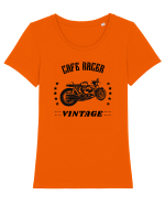 Motociclisti Cafe Racer Tricou mânecă scurtă guler larg fitted Damă Expresser