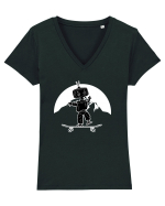 Robot Skater Tricou mânecă scurtă guler V Damă Evoker