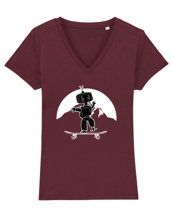 Robot Skater Burgundy