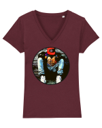 Hood Boy Tricou mânecă scurtă guler V Damă Evoker