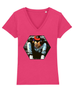 Hood Boy Tricou mânecă scurtă guler V Damă Evoker