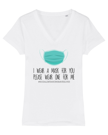 Mask Social Distancing White