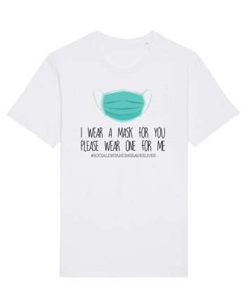 Mask Social Distancing White