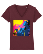 Cool Girl Tricou mânecă scurtă guler V Damă Evoker