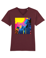 Cool Girl Tricou mânecă scurtă guler V Bărbat Presenter