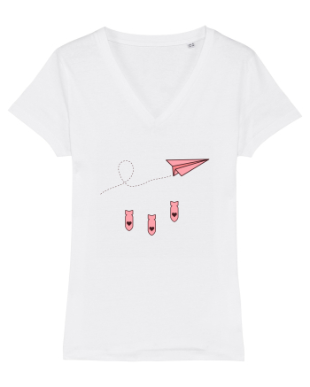 Avion de hartie White