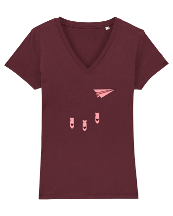 Avion de hartie Burgundy