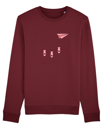 Avion de hartie Burgundy