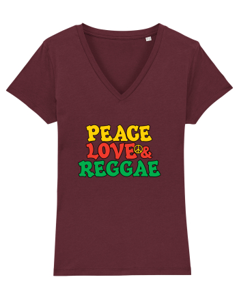 Peace Love and Reggae Burgundy
