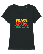 Peace Love and Reggae Tricou mânecă scurtă guler larg fitted Damă Expresser