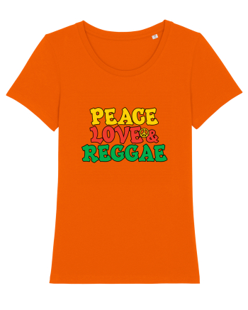 Peace Love and Reggae Bright Orange