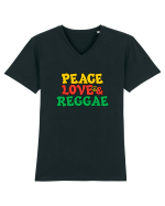 Peace Love and Reggae Tricou mânecă scurtă guler V Bărbat Presenter