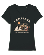 Campeaza - si cortul tau conteaza Tricou mânecă scurtă guler larg fitted Damă Expresser