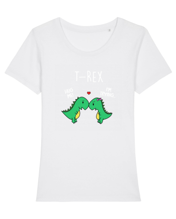 T-rex Hug White