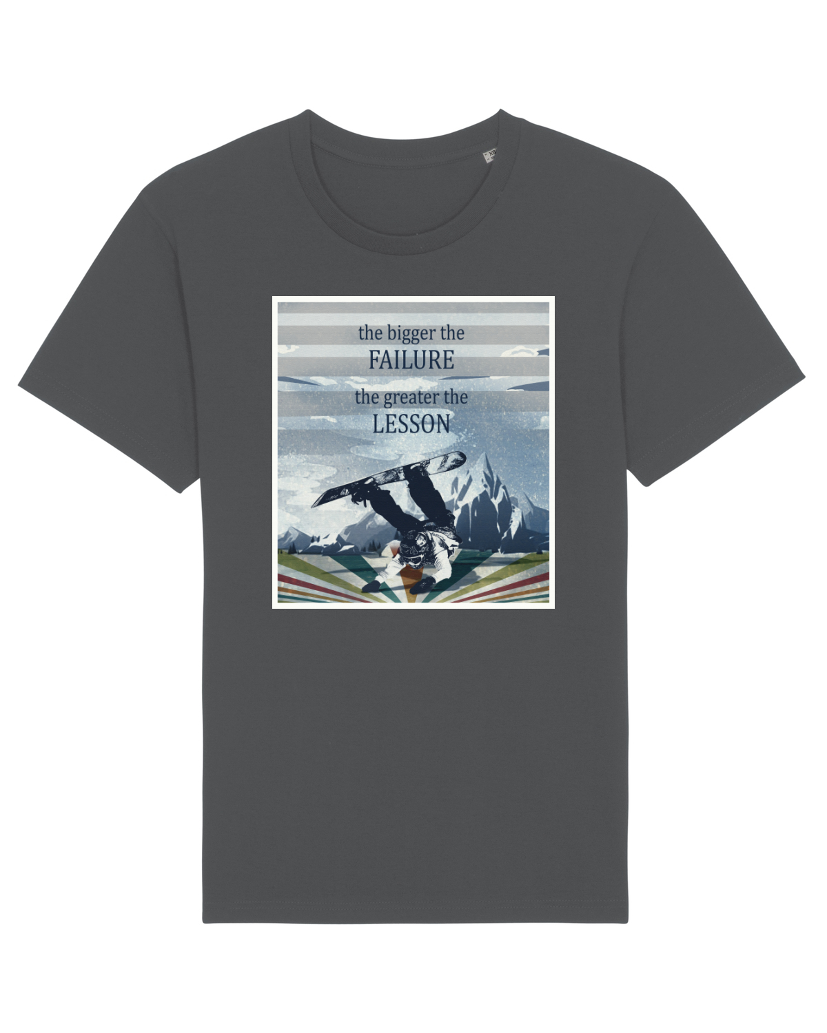 Tricou mânecă scurtă Unisex Rocker Anthracite