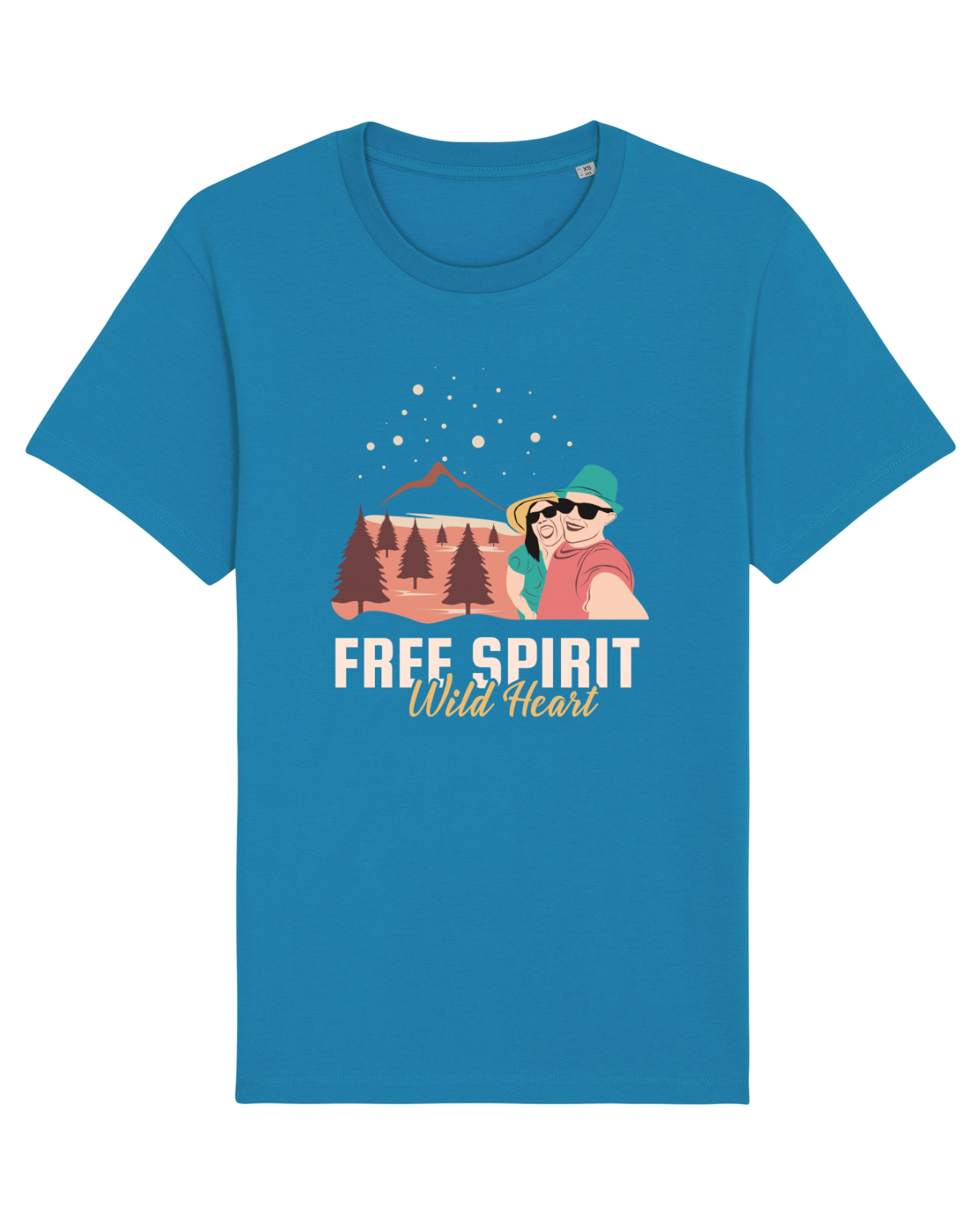 Tricou mânecă scurtă Unisex Rocker Azur