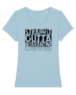 Straight Outta Quarantine Tricou mânecă scurtă guler larg fitted Damă Expresser