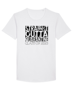 Straight Outta Quarantine Tricou mânecă scurtă guler larg Bărbat Skater