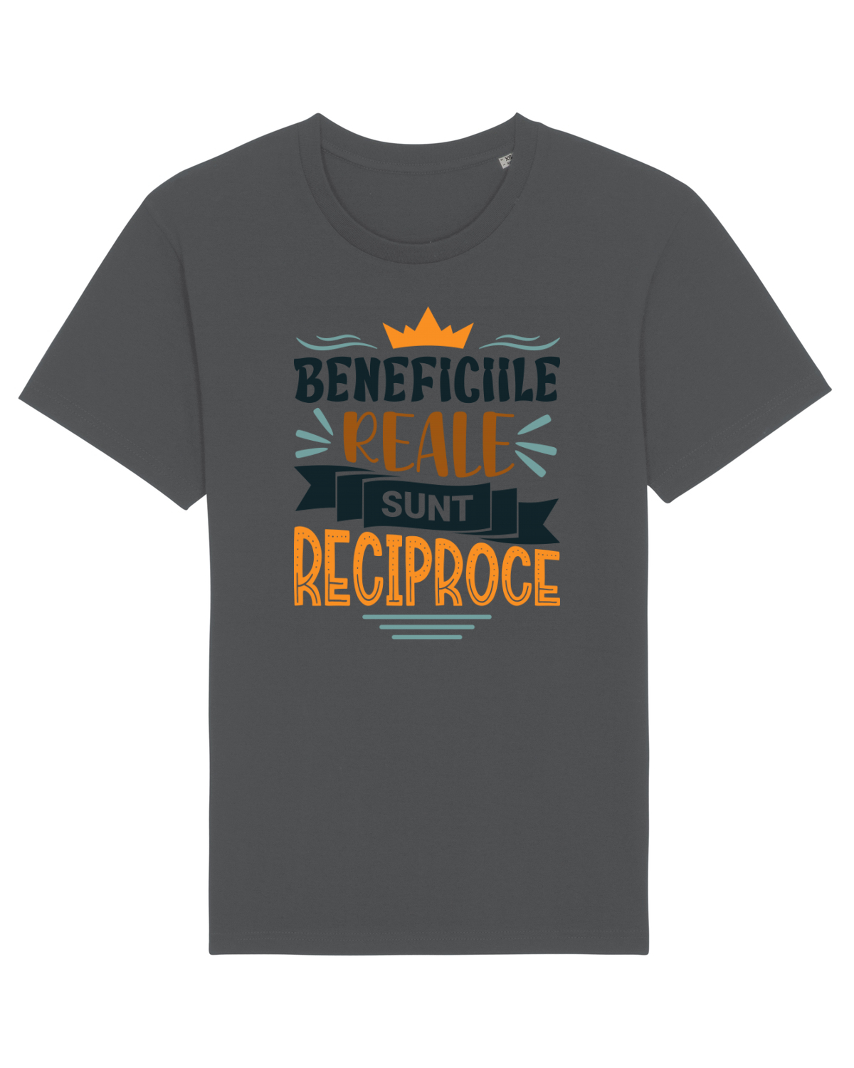 Tricou mânecă scurtă Unisex Rocker Anthracite