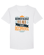 Beneficiile reale sunt reciproce V2 Tricou mânecă scurtă guler larg Bărbat Skater