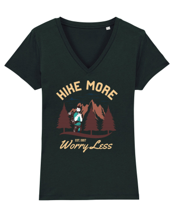 Hike more worry less Black
