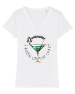 Quarantini Tricou mânecă scurtă guler V Damă Evoker