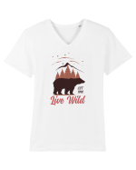 Live wild Tricou mânecă scurtă guler V Bărbat Presenter