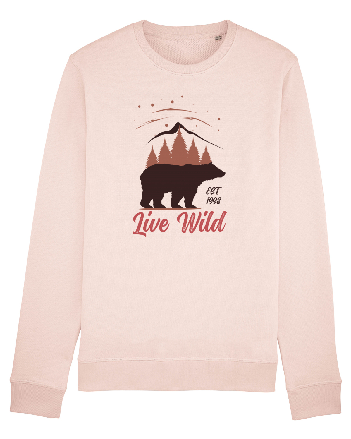 Bluză mânecă lungă Unisex Rise Candy Pink
