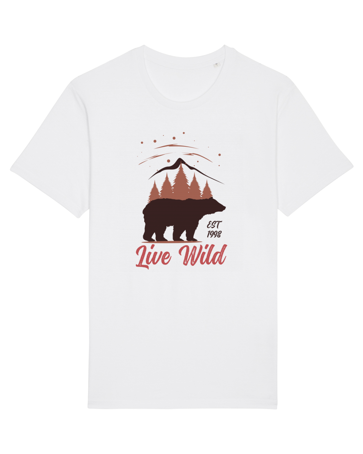 Tricou mânecă scurtă Unisex Rocker White