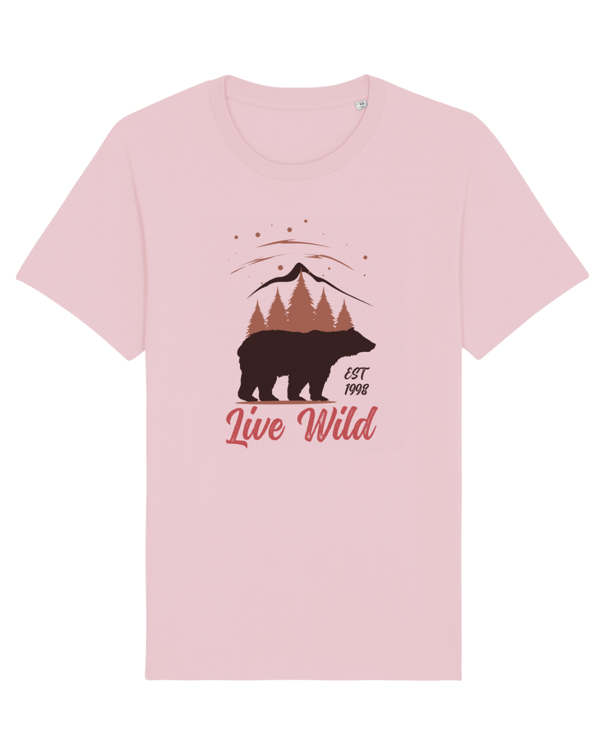 Tricou mânecă scurtă Unisex Rocker Cotton Pink