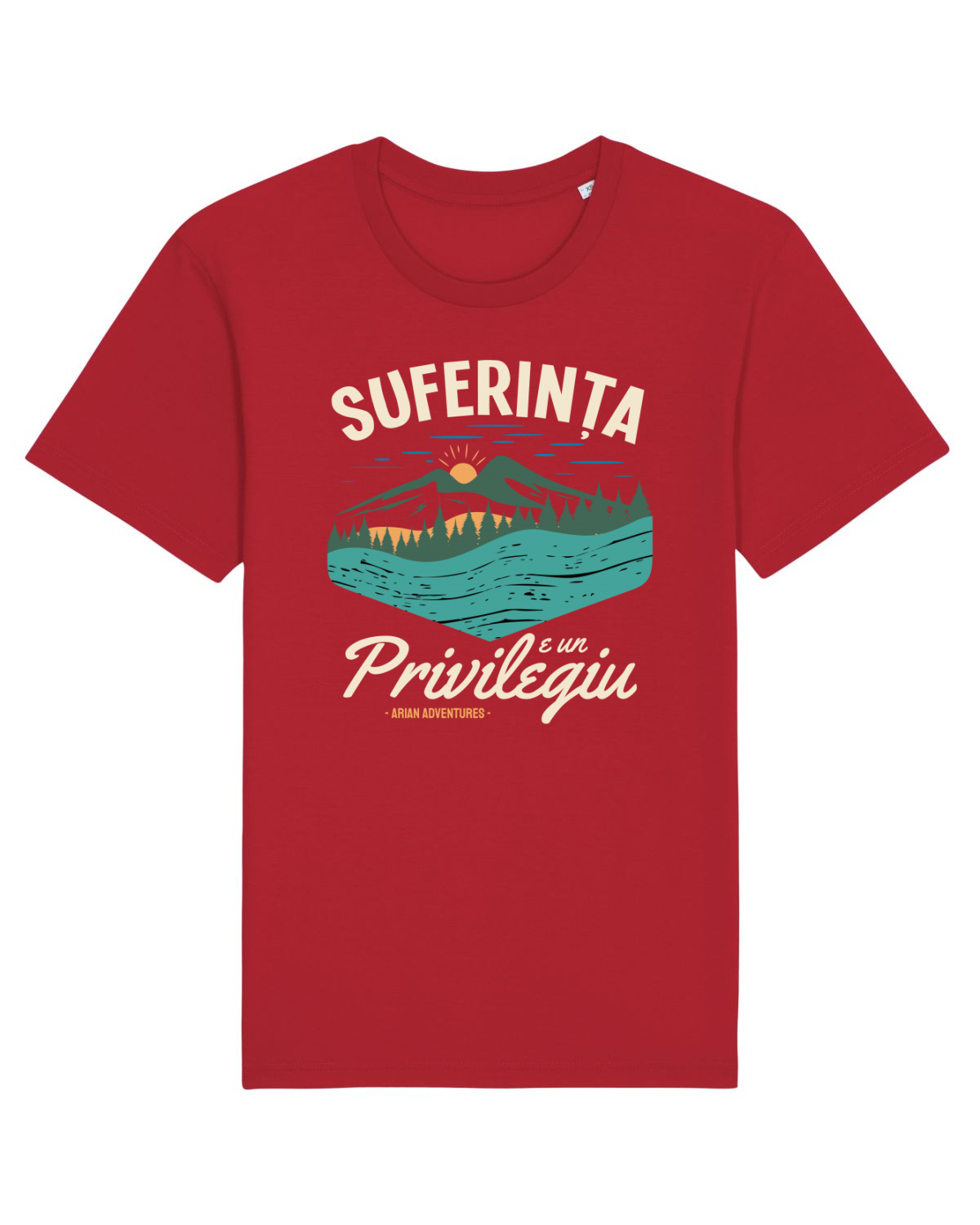 Tricou mânecă scurtă Unisex Rocker Red