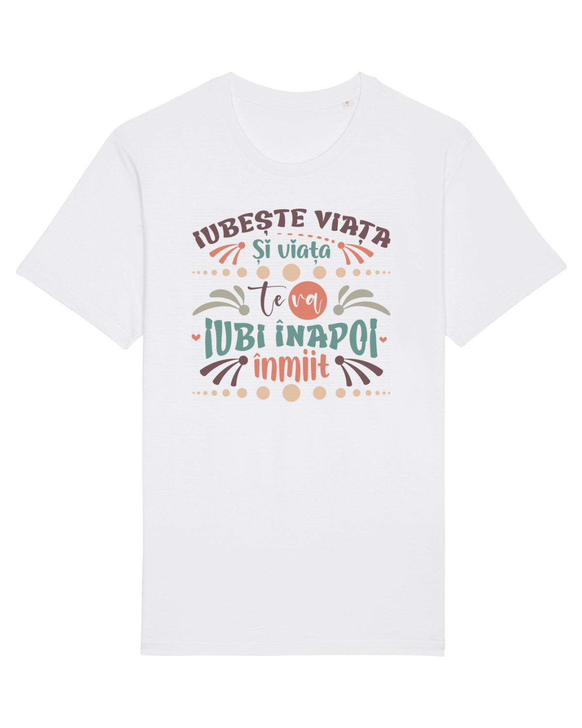 Tricou mânecă scurtă Unisex Rocker White