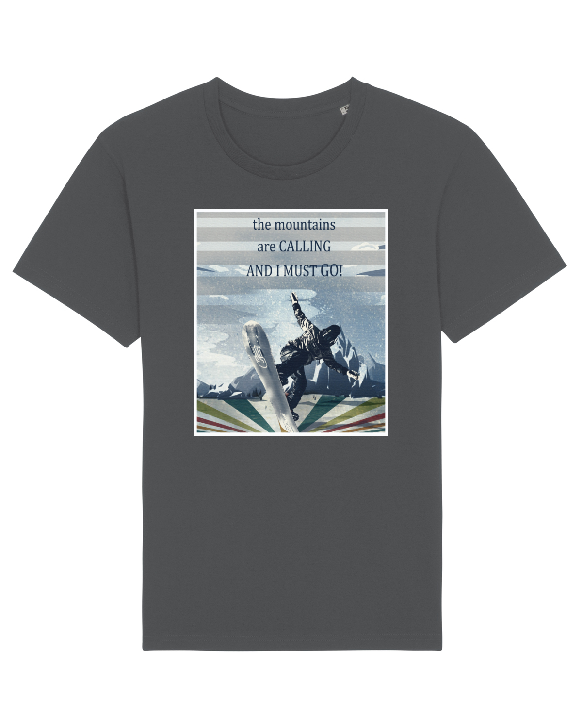 Tricou mânecă scurtă Unisex Rocker Anthracite