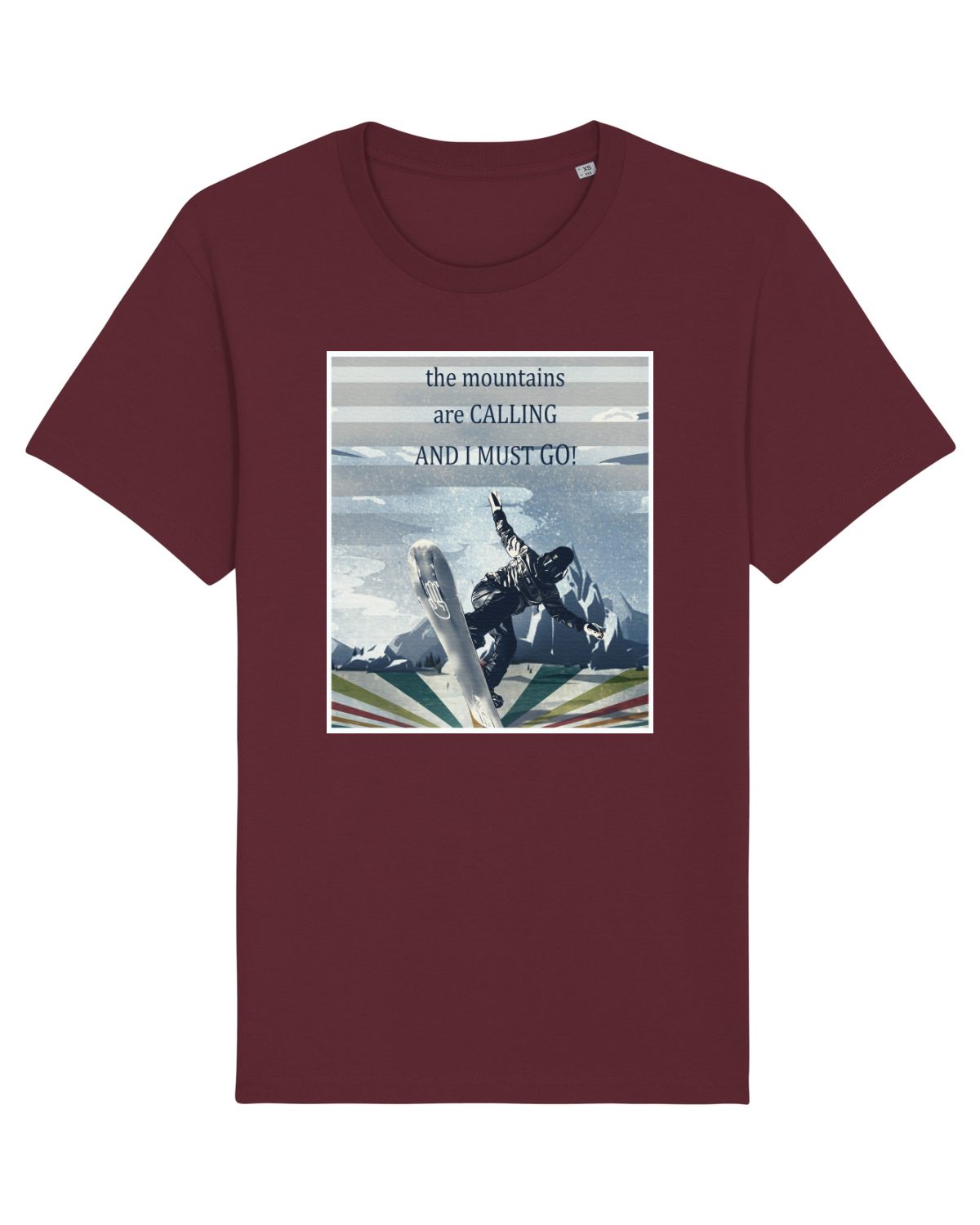 Tricou mânecă scurtă Unisex Rocker Burgundy