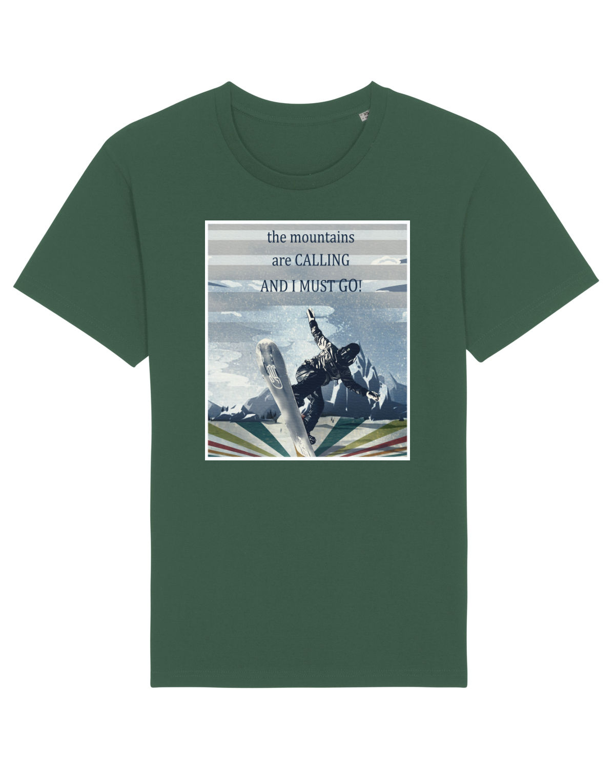 Tricou mânecă scurtă Unisex Rocker Bottle Green