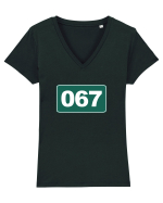 Jocul Calamarului 067 Player Tricou mânecă scurtă guler V Damă Evoker