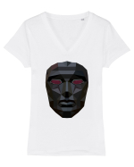 Boss Mask front Man Tricou mânecă scurtă guler V Damă Evoker
